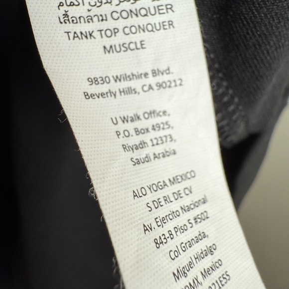 ALO Conquer Muscle Tank in Black NWOT Men’s sleeveless top - Picture 6 of 10